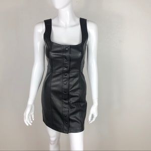 Urban Outfitters Black Leather Dress
